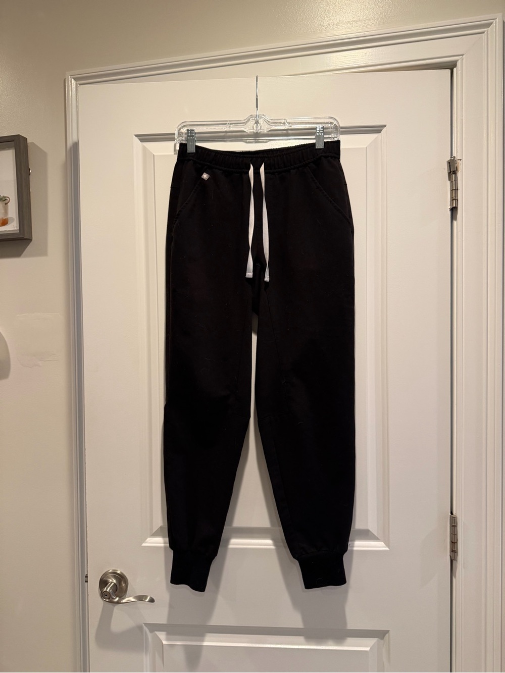 Men's Black Jogger Scrub Pants with Drawstring
